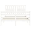 vidaXL Bed Frame without Mattress White 120x200 cm Solid Wood