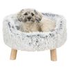 TRIXIE Pet Sofa Bed Harvey Round 46x28 cm White-black