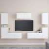 vidaXL 7 Piece TV Cabinet Set White Engineered Wood