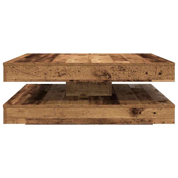 vidaXL Coffee Table 360-Degree Rotatable Old Wood 90x90x34.5 cm