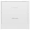 vidaXL Bedside Cabinet High Gloss White 40x30x40 cm Engineered Wood