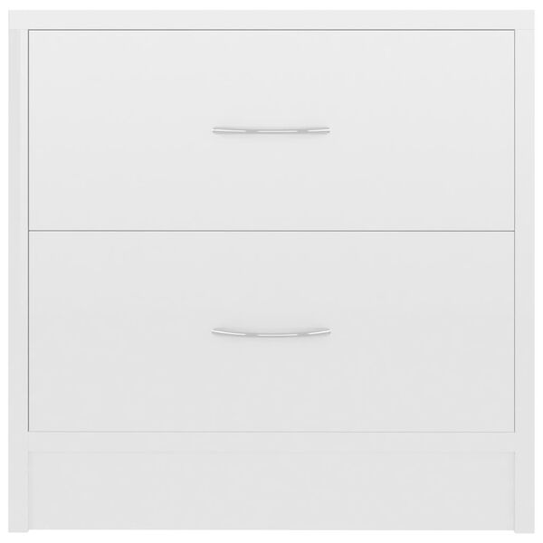 vidaXL Bedside Cabinet High Gloss White 40x30x40 cm Engineered Wood