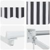 vidaXL Manual Retractable Awning Anthracite and White 2.5 x 2 m