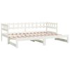 vidaXL Pull-out Day Bed without Mattress White 2x(90x190) cm