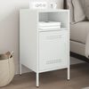 vidaXL Bedside Cabinet White 36x39x68 cm Steel