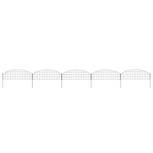 vidaXL Arched Garden Fence Set 77,3x26 cm Green