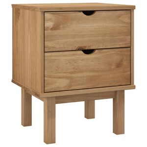 vidaXL Bedside Cabinet OTTA 45x39x57 cm Solid Wood Pine