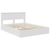 vidaXL Bed Frame with Drawer Manual White 150 x 200 cm Engineered Wood