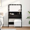 vidaXL Dressing Table Black Oak 80 x 41 x 134.5 cm Engineered Wood