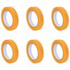 vidaXL Painter Masking Tapes 6 pcs Yellow 19mm x 50m Paper