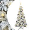vidaXL Artificial Hinged Christmas Tree White 180 cm PE and PVC