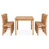 vidaXL 7 Piece Garden Dining Set Solid Teak Wood