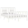 vidaXL Bed Frame without Mattress White 140x190 cm Solid Wood