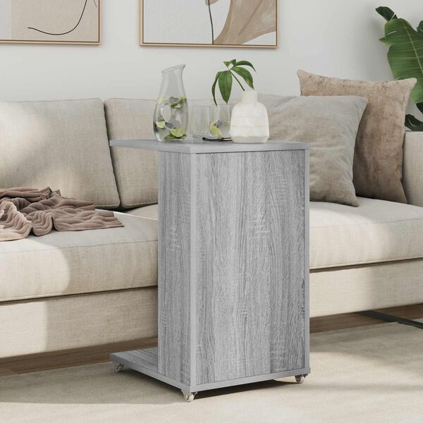 vidaXL Side Table Grey Sonoma 40 x 35 x 60 cm Engineered Wood