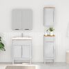 vidaXL Bathroom Furniture Set FLORO 3 pcs White Solid Pine Wood