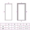 vidaXL Interior Door 83x201.5 cm White ESG Glass and Aluminium