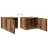 vidaXL Wall Cabinet Old wood 50 x 42.5 x 40 cm Engineered wood