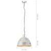 vidaXL Industrial Vintage Hanging Lamp 25 W Silver Round 31 cm E27
