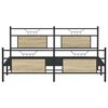 vidaXL Metal Bed Frame without Mattress Sonoma Oak 160x200 cm