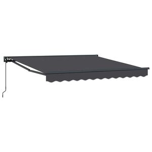 vidaXL Retractable Awning Anthracite 300 x 250 cm Polyester and Metal