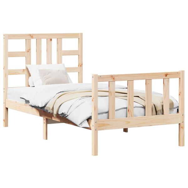 vidaXL Bed Frame without Mattress 90x190 cm Single Solid Wood Pine