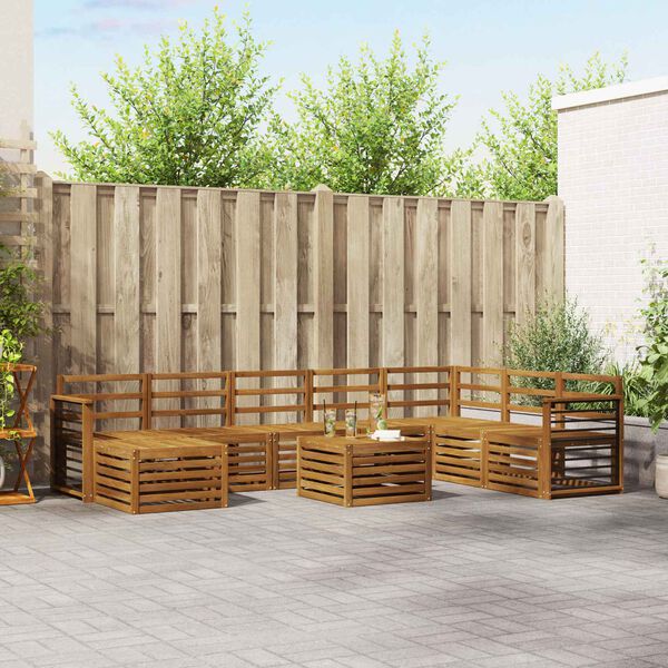 vidaXL Sofa Sets Natural Solid Acacia Wood