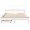 vidaXL Bookcase Bed without Mattress White 160x200 cm Solid Wood Pine