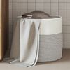 vidaXL Storage Basket Grey and White Ø40x35 cm Cotton