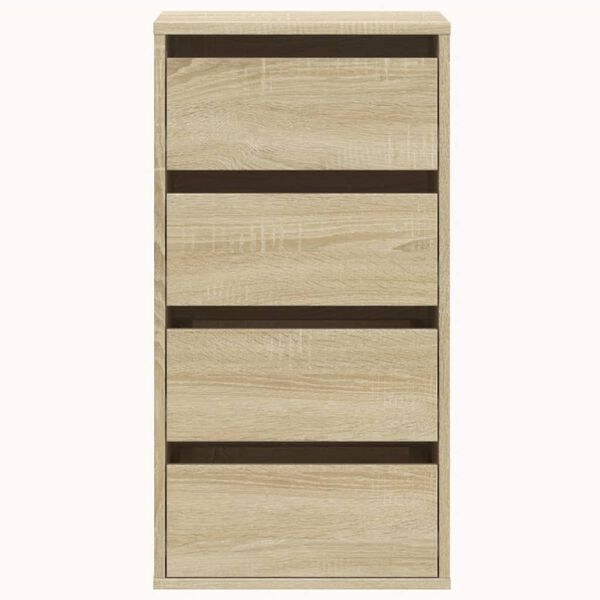 vidaXL Corner Chest of Drawers Sonoma Oak 40x41x76 cm Engineered Wood