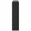 vidaXL Radiator Cover Black Oak 149 x 20 x 82 cm Engineered Wood