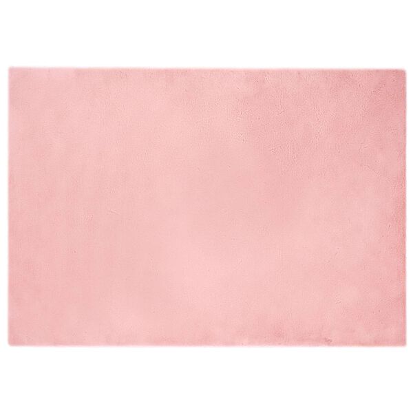 vidaXL Faux Rabbit Fur Rug Olite Pink 160 x 230 cm Polyester
