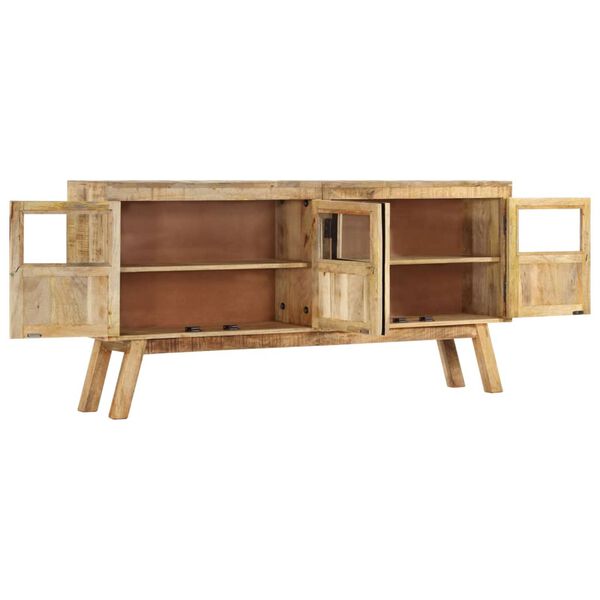 vidaXL Sideboard Brown and Black 160x30x76 cm Solid Wood Mango