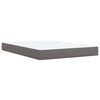 vidaXL Box Spring Bed with Mattress Grey 160x200 cm Faux Leather