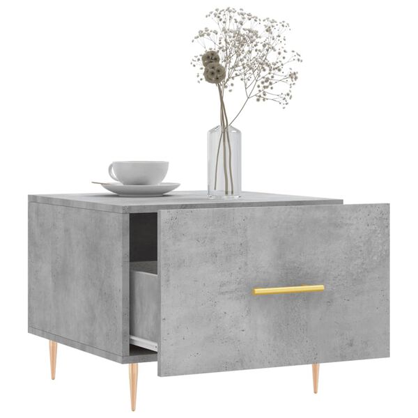 vidaXL Coffee Table Concrete Grey 50x50x40 cm Engineered Wood