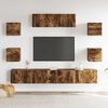 vidaXL 7 Piece TV Cabinet Set Smoked Oak Engineered Wood