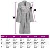 vidaXL Bathrobe KINN Grey XL Cotton
