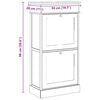 vidaXL Shoe Cabinet Grey 50x28x98 cm Paulownia Wood