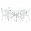 vidaXL Garden Dining Set 7 pcs White Aluminium