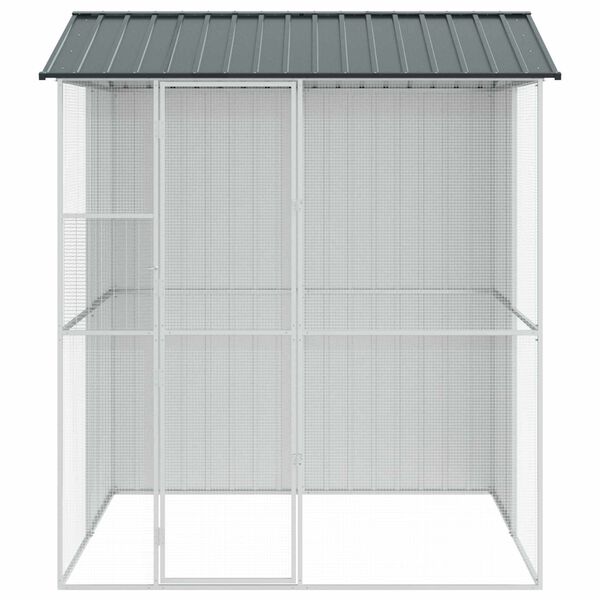 vidaXL Bird Cage Anthracite 215 x 210 x 247 cm Galvanised steel