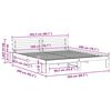 vidaXL Bed Frame with Headboard Wax Brown 200 x 200 cm Solid Pine Wood