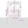 vidaXL Fence Gate Emmen with Spikes Steel 104x134.5 cm Green