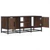 vidaXL TV Cabinet Brown Oak 100x35x41 cm Engineered Wood and Metal