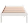 vidaXL Extra Long Bed Frame without Mattress White 100x210 cm Solid Wood Pine