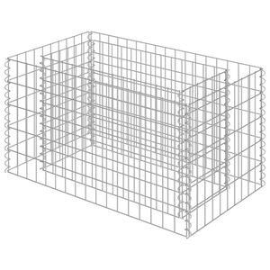 vidaXL Gabion Raised Bed Galvanised Steel 90x50x50 cm