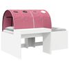vidaXL Bed with Tunnel 3 pcs White and Pink 75 x 193 cm