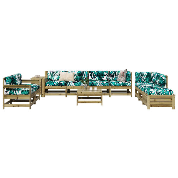 vidaXL 11 Piece Garden Sofa Set Impregnated Wood Pine