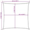 vidaXL Sunshade Sail 160 g/m² Black 2.5x2.5 m HDPE