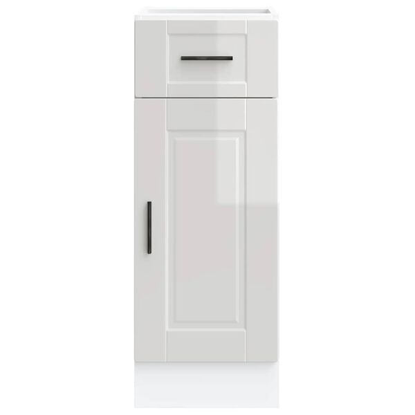 vidaXL Kitchen Base Cabinet&nbsp;Porto High Gloss White Engineered Wood