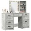vidaXL Dressing Table 3 pcs Grey 40 x 41 x 135 cm Engineered wood