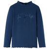 vidaXL Kids' T-shirt with Long Sleeves Navy Blue 128